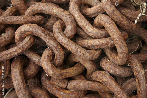 A whole page of old rusted chain background texture © beckystarsmore