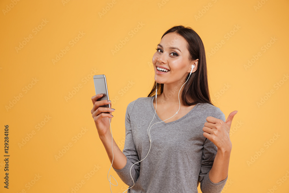 Happy woman with phone Happy woman with phone