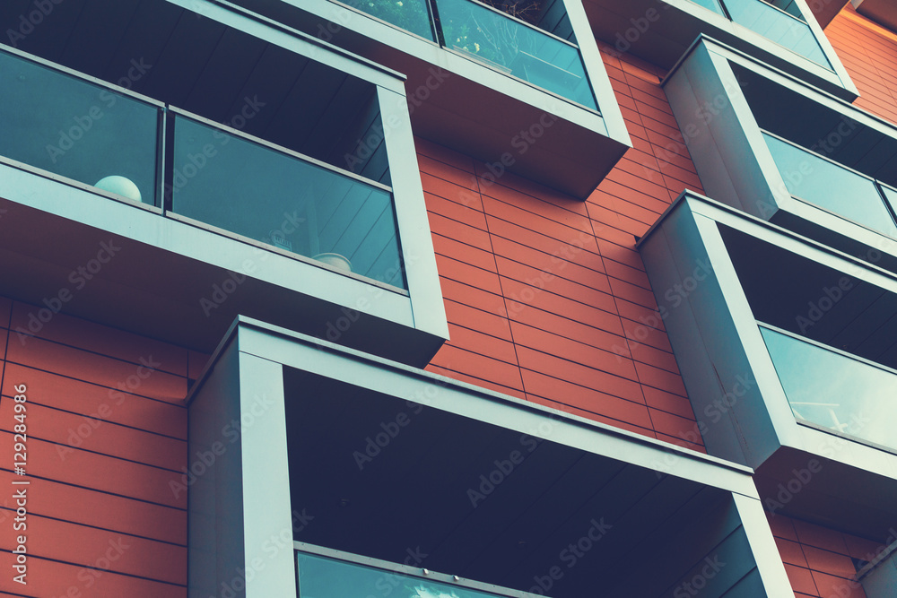 Fototapeta premium bardzo nowoczesna architektura balkonów