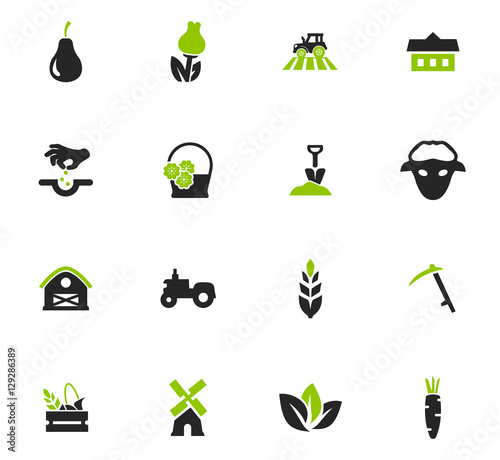 Agricultural icons set