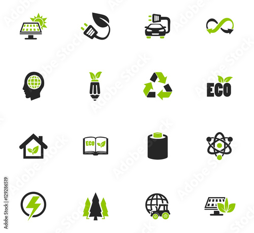 BIO Fuel industry icons set