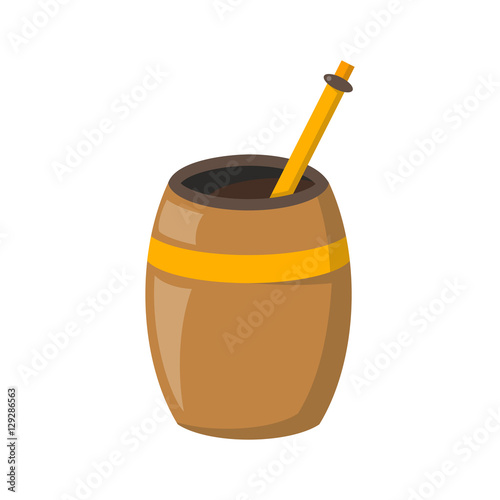 Vector cartoon tea mate