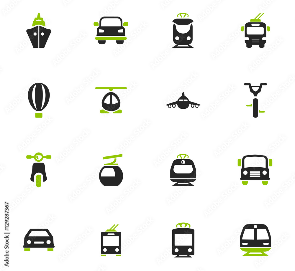 Public transport icons set Public transport icons set