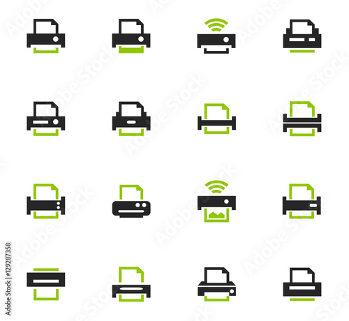Print icons set