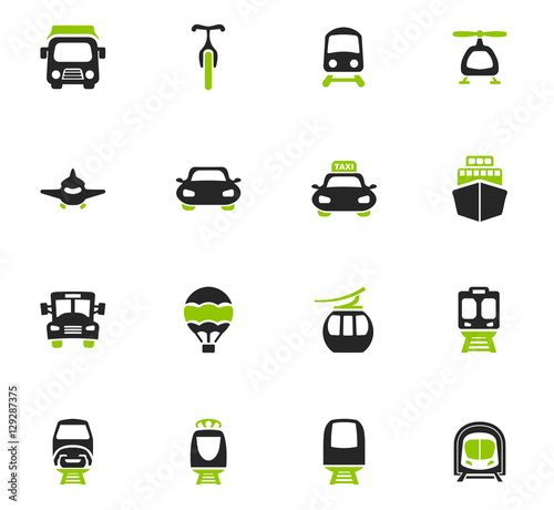 Public transport icons set