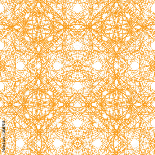 Seamless pattern with abstract ornament isolated on white (transparent) background. Vector illustration eps