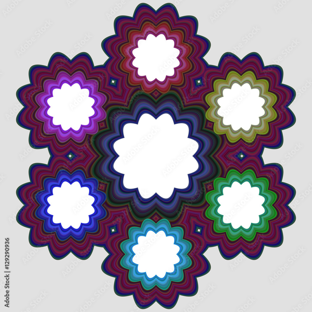 Six part circular infographic element design