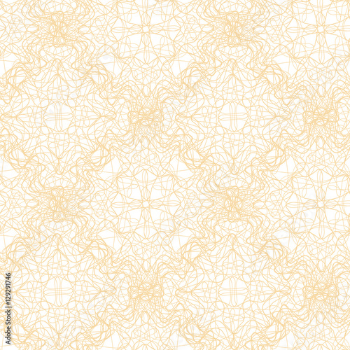 Seamless abstract ornament pattern isolated on white (transparent) background. Elegant invitations, banknotes, diplomas, certificates, tickets, papers security and wrapping design. Vector illustration