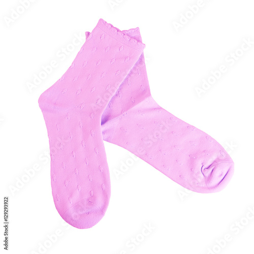 Women's socks isolated on white background