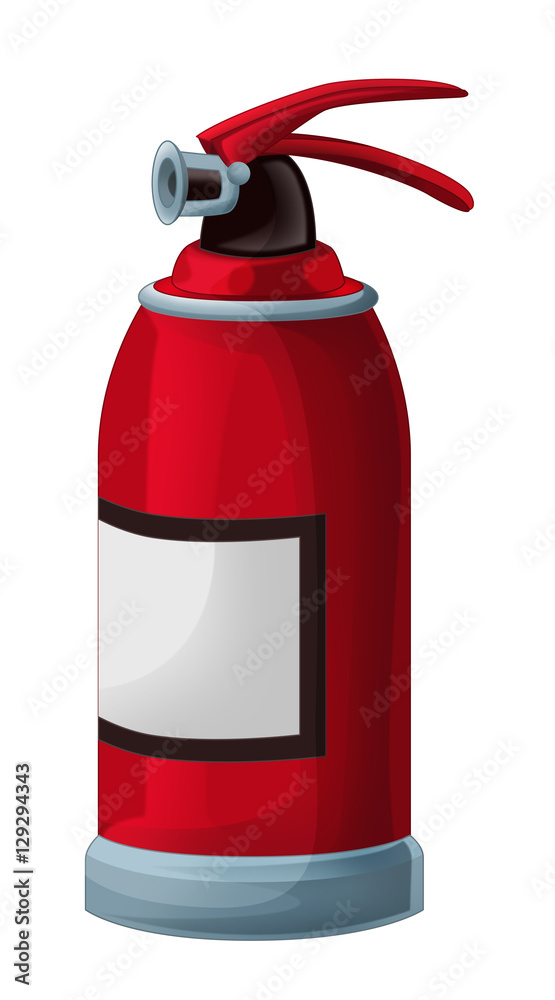 Obraz premium Cartoon extinguisher - isolated - illustration for children