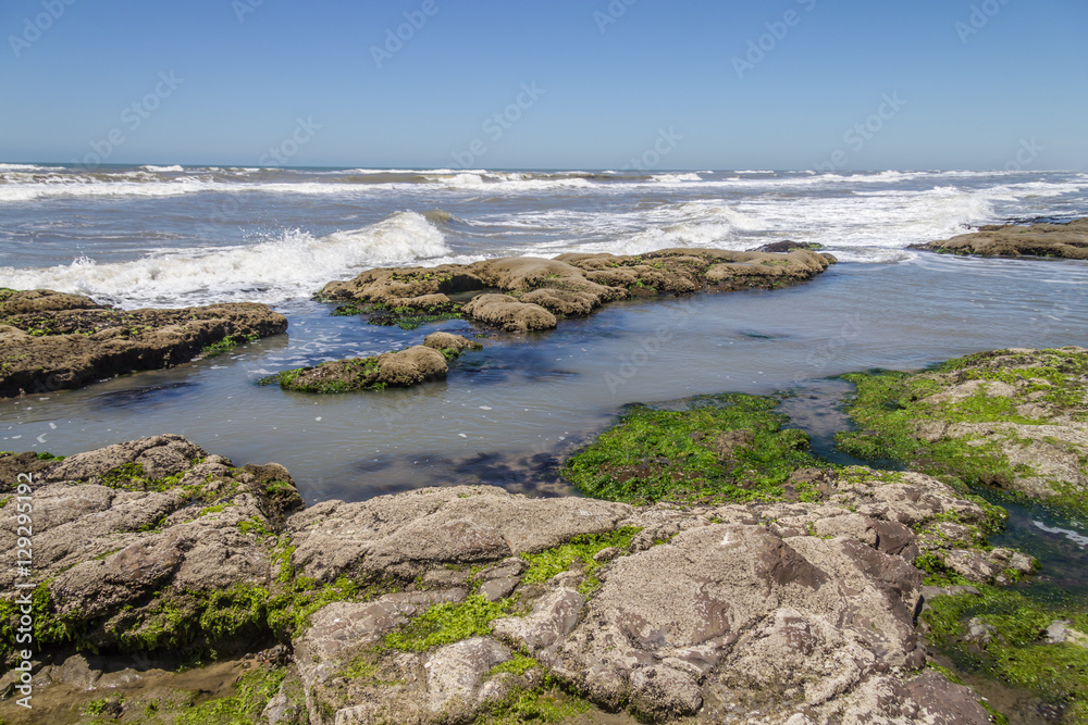 Rocks in Guarita beach at Torres