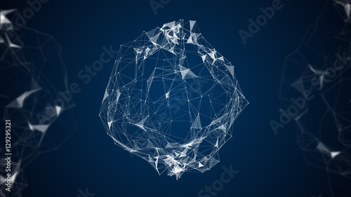 Abstract technology and science background futuristic network, plexus background. © mikiel