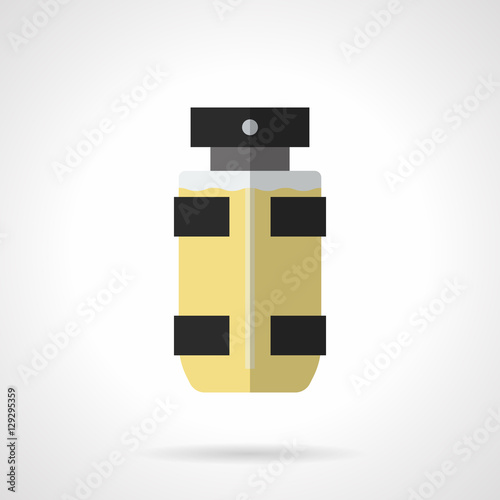 Eau de toilette for men flat color vector icon