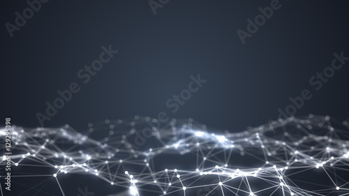 Abstract technology and science background futuristic network, plexus background. photo