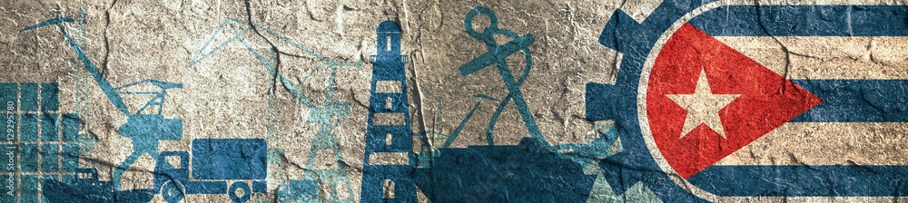 Φωτογραφία Cargo port relative icons set