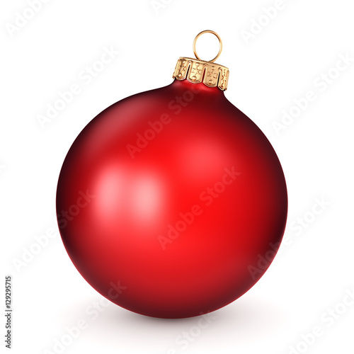 3D rendering red Christmas ball