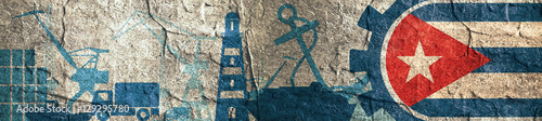 Photography Cargo port relative icons set