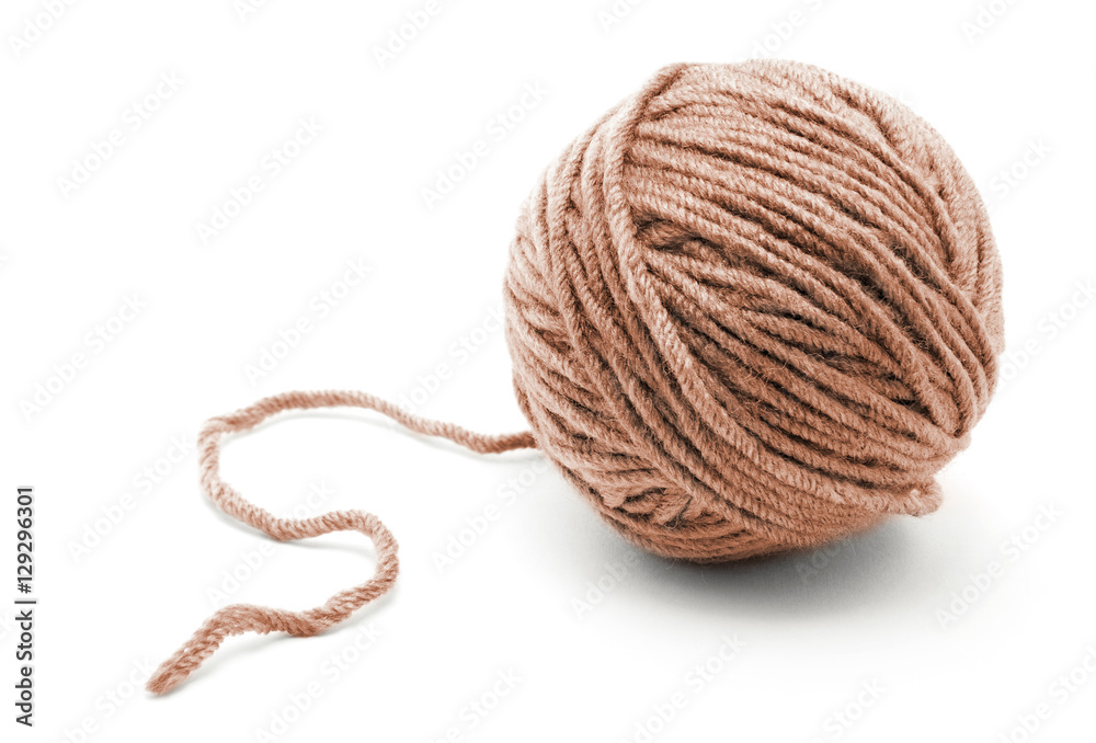 Ball of yarn on white background Ball of yarn on white background