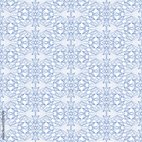 Seamless abstract ornament pattern isolated on white (transparent) background. Invitations, banknotes, diplomas, certificates, tickets, papers and wrapping design. Vector illustration