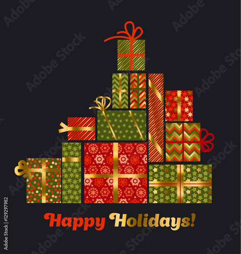 concept xmas style gift box...