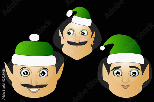 the elves a few icon vector normal clumsy brute on  black background to separate easily