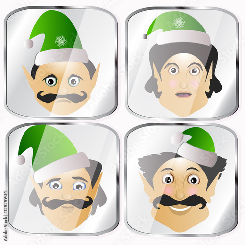 the elves a few icon vector normal clumsy rough on  white background to separate easily