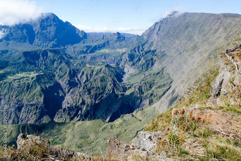 View into the interior of Reunion Island