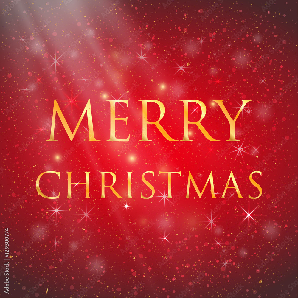 Merry Christmas - Red Background