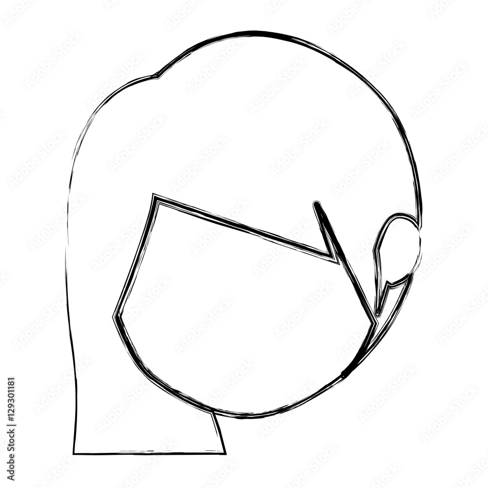 Woman head icon. Girl female avatar person people and human theme. Isolated design. Vector illustration Woman head icon. Girl female avatar person people and human theme. Isolated design. Vector illustration