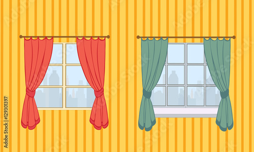 Set of curtains in two variants