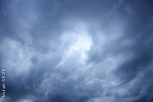 blue sky and formation raincloud dark 