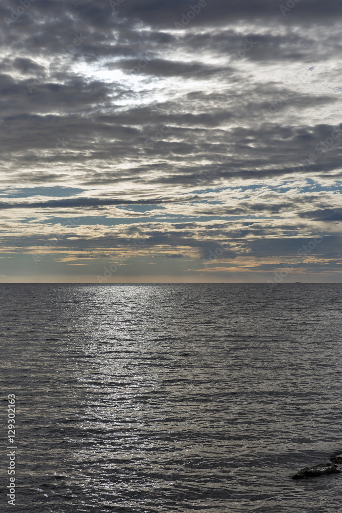 Fototapeta premium Adriatic seascape at sunset in Istria, Croatia.