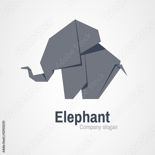 Photography Origami elephant logo