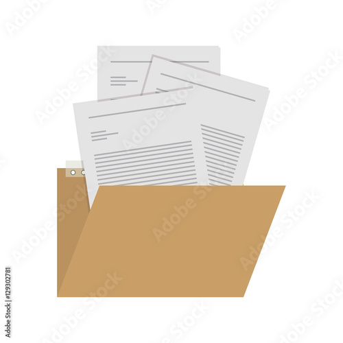 File icon. Folder document data archive and storage theme. Isolated design. Vector illustration