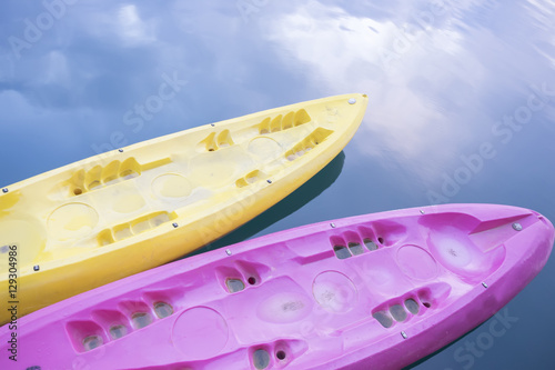 canoes on water