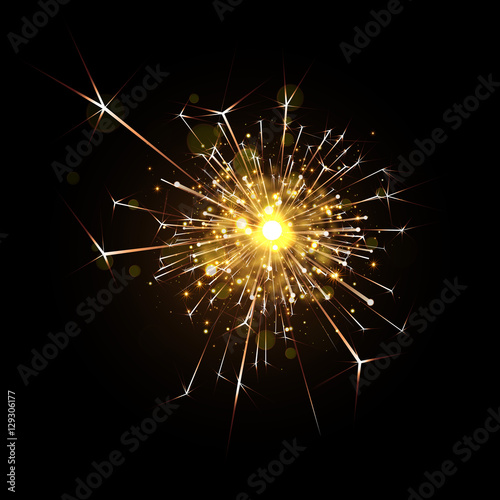Vector magic firework explosion of sparkler