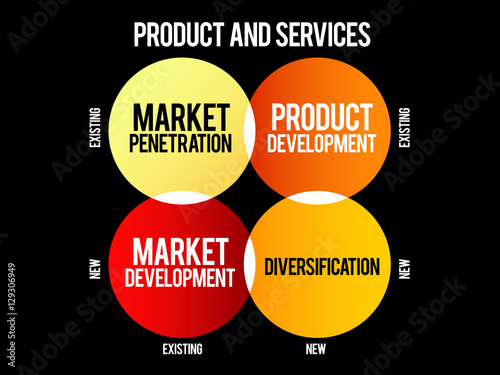 Market development strategy matrix, business concept