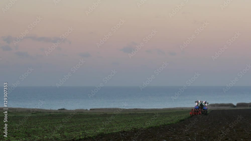 labours au crépuscule