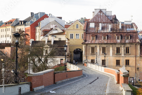 Streets of Lublin old town in Eastern Europe, Poland