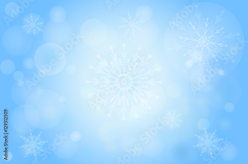 Winter bokeh abstract light background