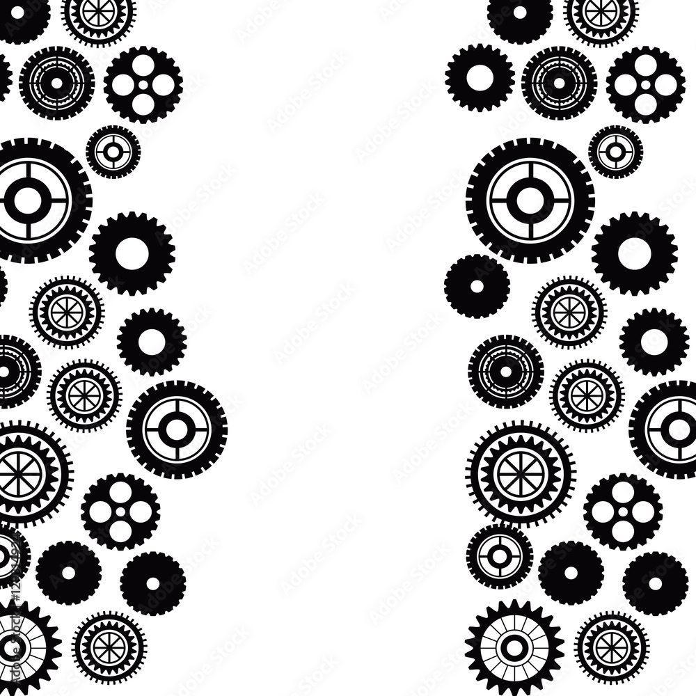 Gears icon. Cog circle wheel machine part and technology theme. Isolated design. Vector illustration Gears icon. Cog circle wheel machine part and technology theme. Isolated design. Vector illustration