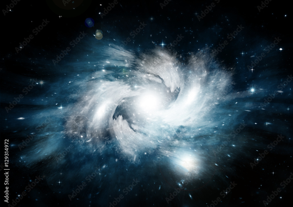 galaxy in a free space
