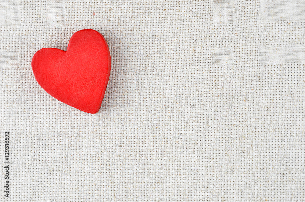 Heart on cloth background Heart on cloth background