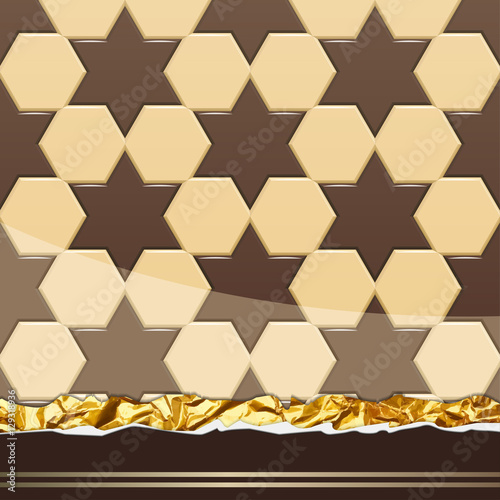 Milk Chocolate pattern. Vector Illustration