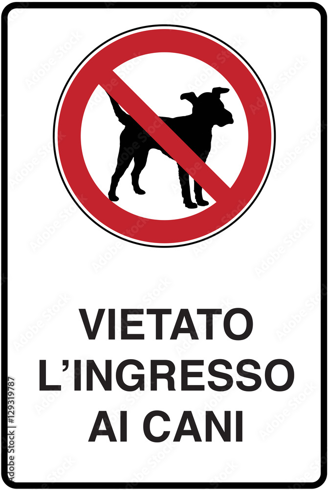 Cartello Geko attenti al cane e al padrone biano 20 x 30 cm