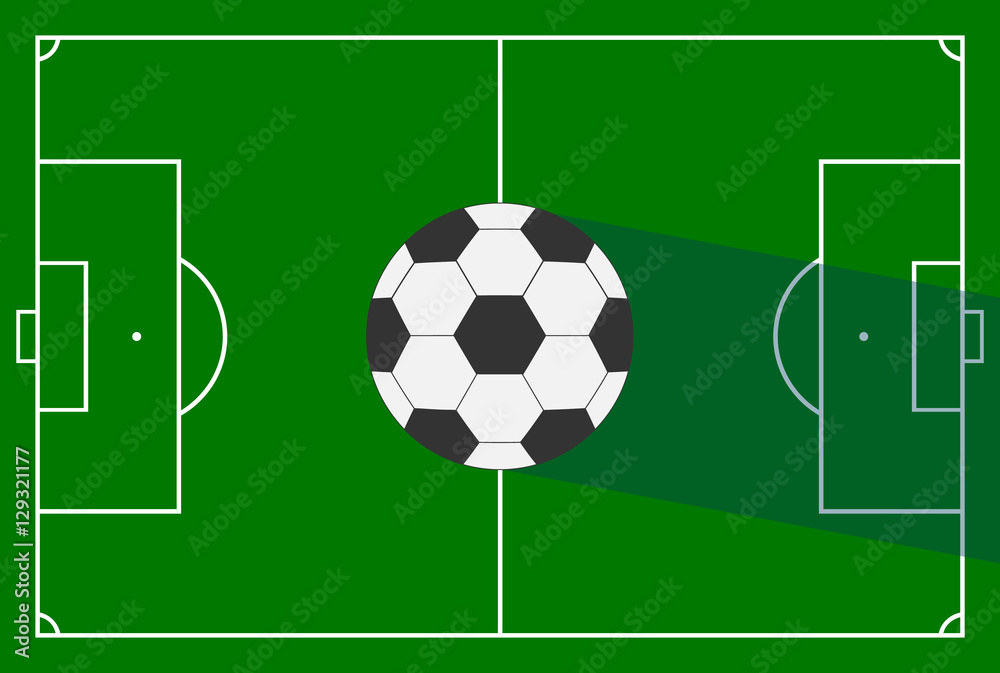 Soccer field and soccer ball. Soccer field and soccer ball.