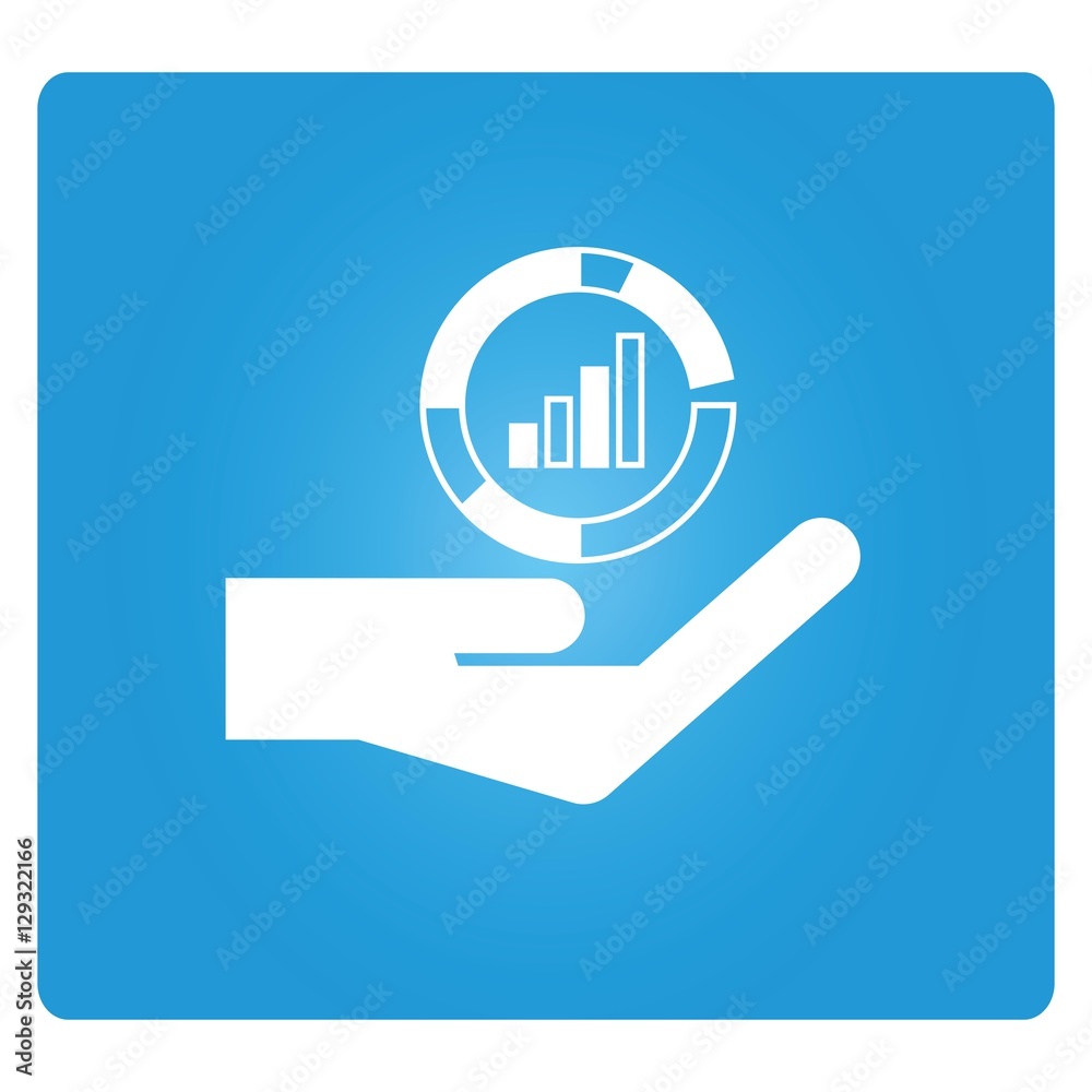 hand holding data chart hand holding data chart