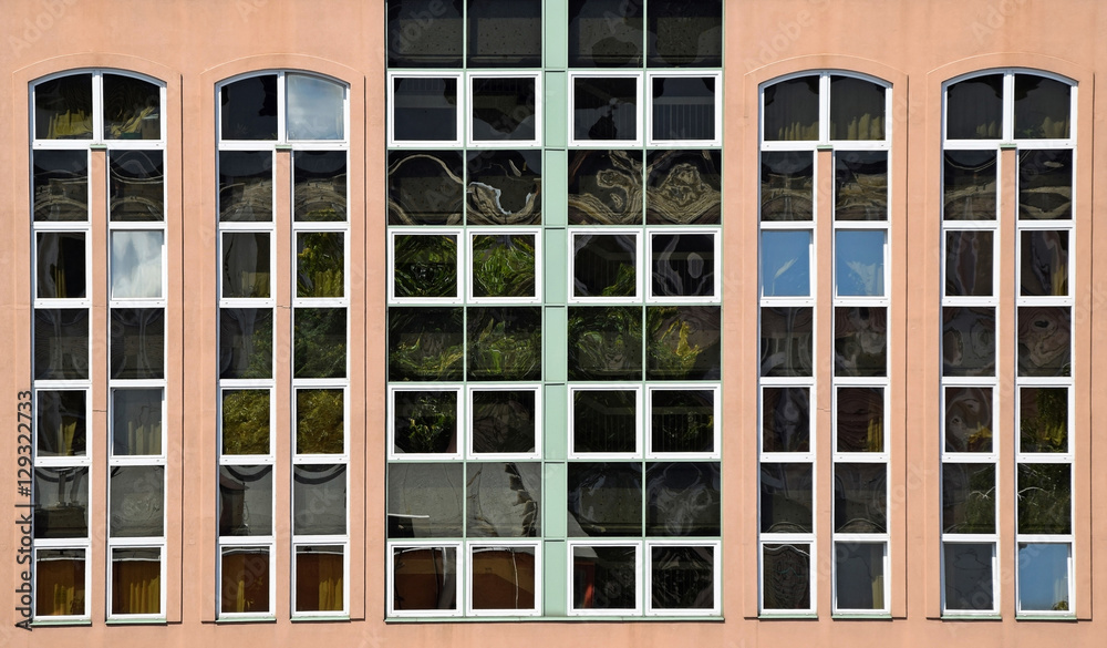 Windows of a new office building