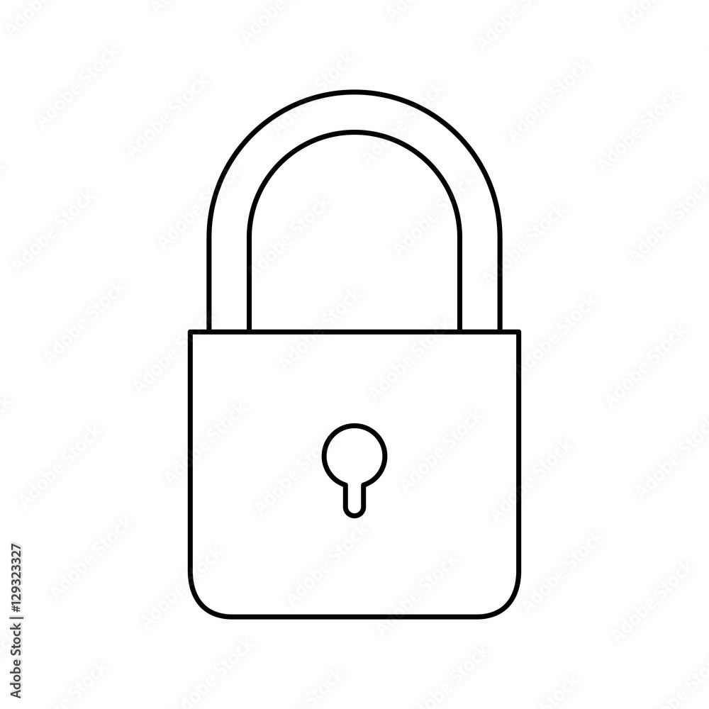 Padlock icon. Security system warning protection and danger theme. Isolated design. Vector illustration Padlock icon. Security system warning protection and danger theme. Isolated design. Vector illustration