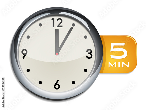 office wall clock timer 5 minutes